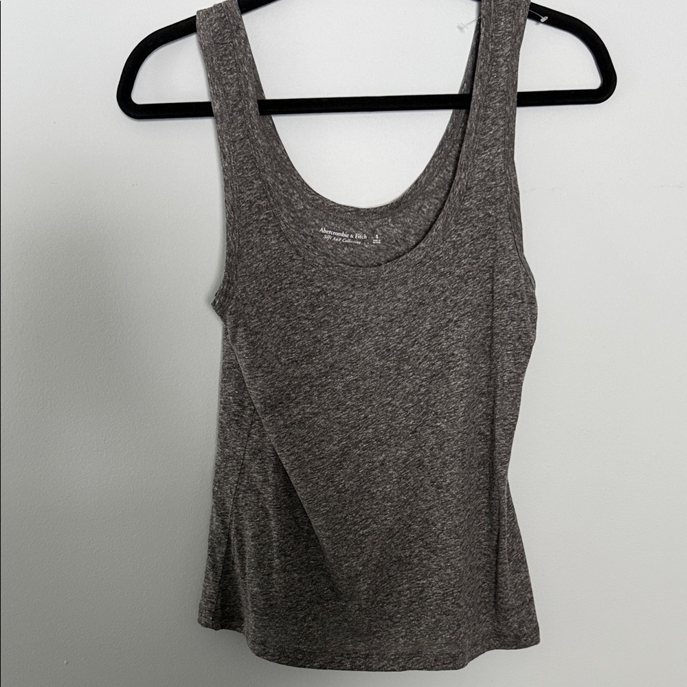Abercrombie & Fitch Charcoal Scoopneck Tank Top